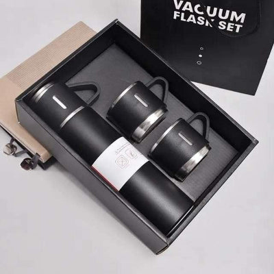 3-Piece Stainless Steel Double-Wall Vacuum Flask Set