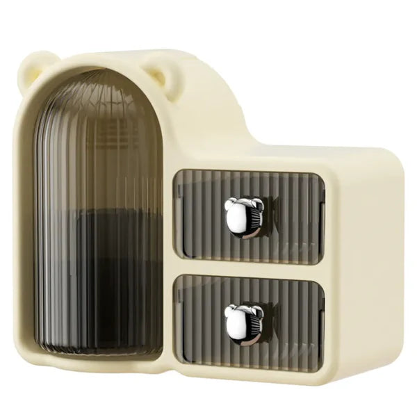 360° Rotating Makeup Organizer - Dust-Proof Beauty Storage Box