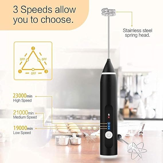 USB Rechargeable 3-in-1 Coffee Beater