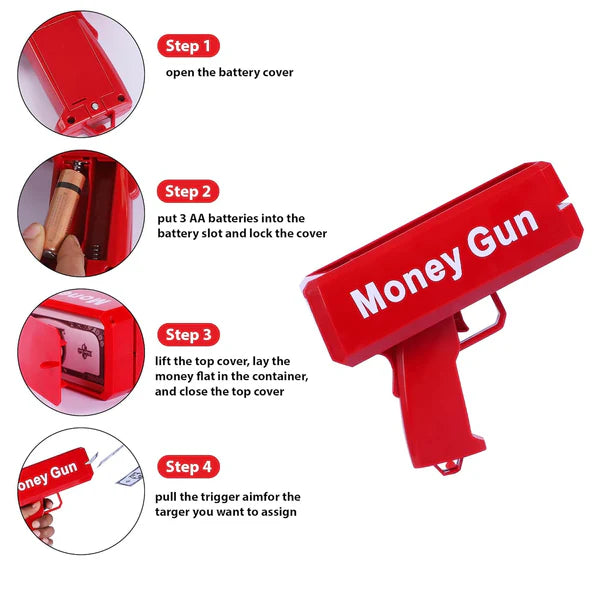 Supreme Money Gun - The Cash Cannon Toy for Parties