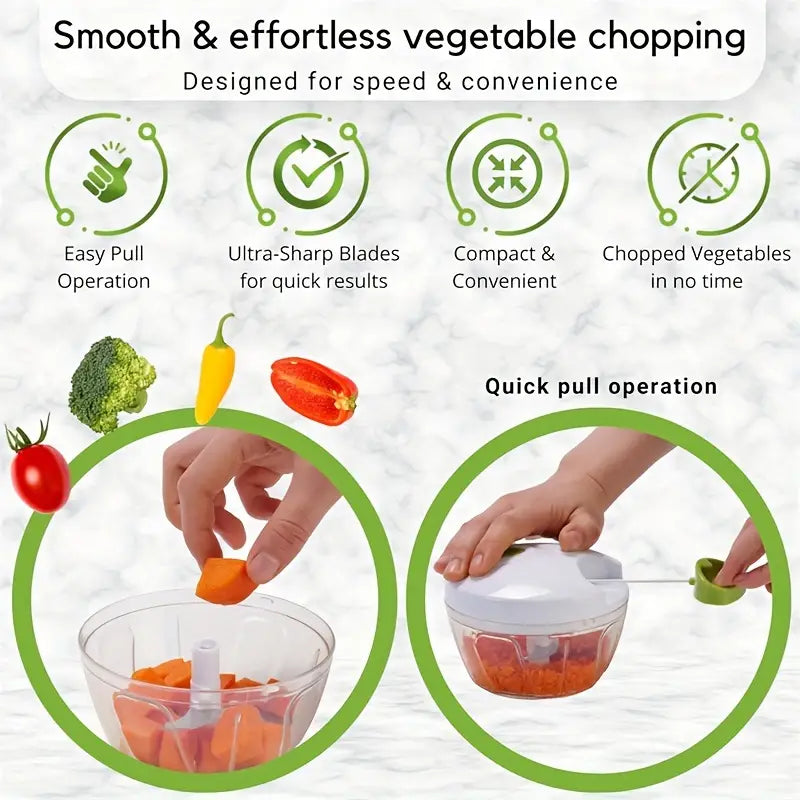 Speedy Chopper – Manual Hand Pull with 3 & 5 Blades.