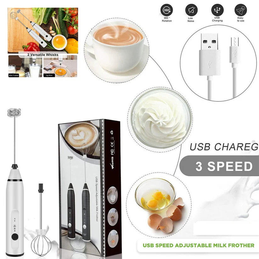 USB Rechargeable 3-in-1 Coffee Beater