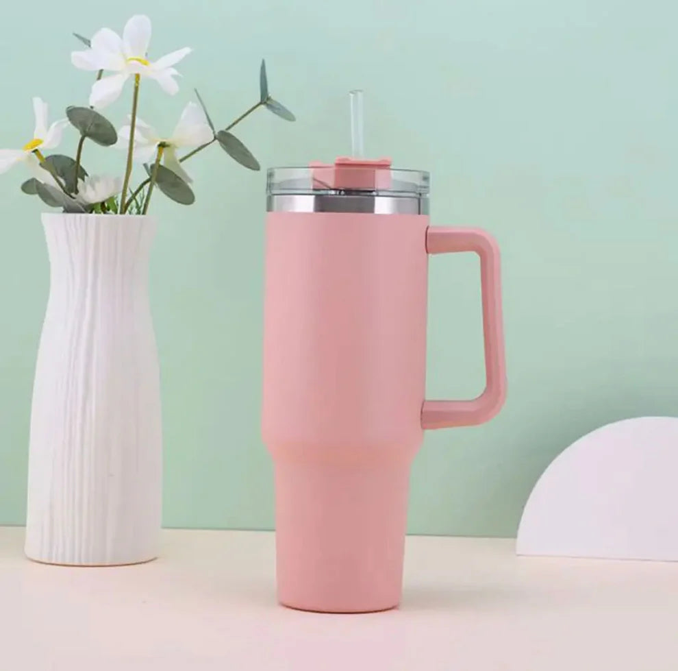 1200ml Steel Tumbler with Straw – Multi Colors, Best Seller