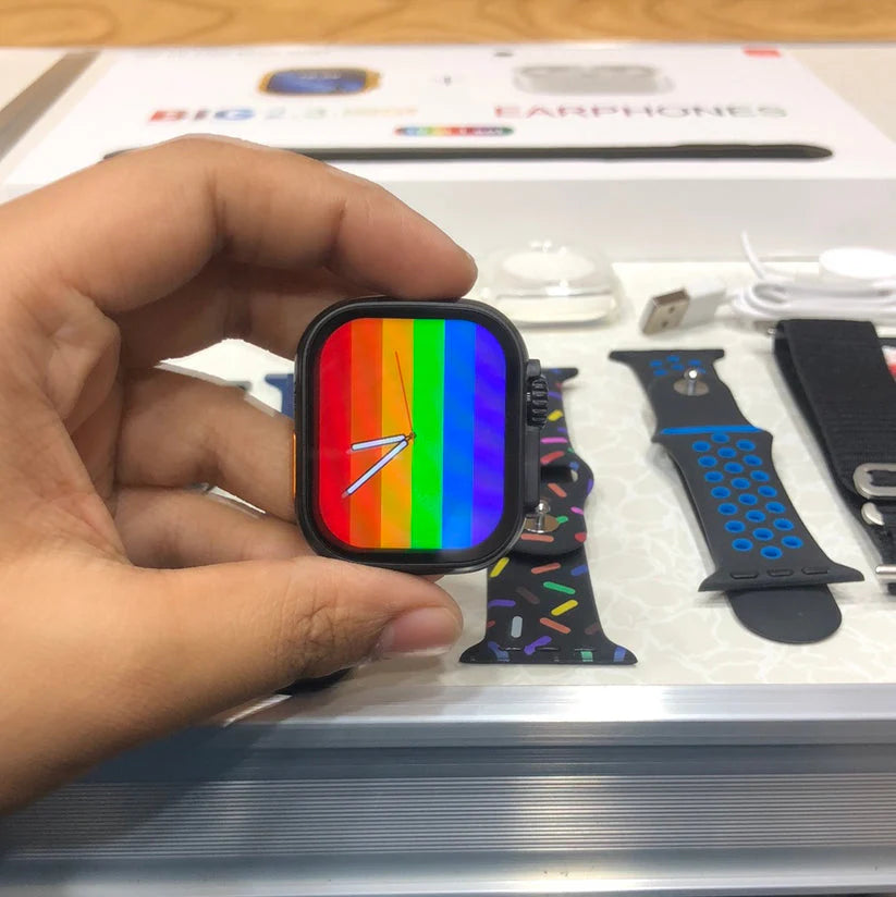 i20 Ultra Max Smartwatch Suit , 10-in-1 Set with AirPods Pro