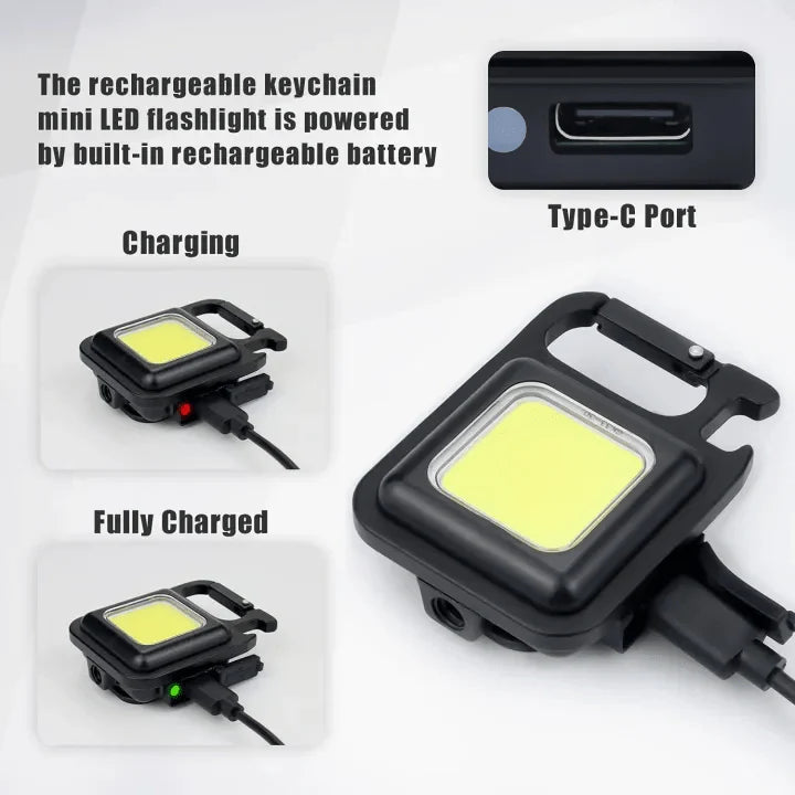 COB Keychain Light | Rechargeable | 3 Modes