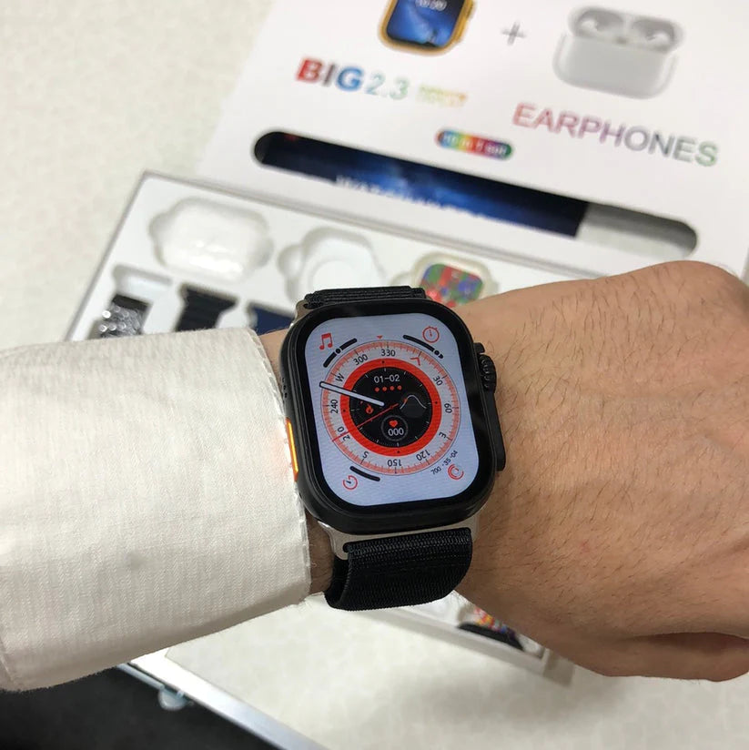 i20 Ultra Max Smartwatch Suit , 10-in-1 Set with AirPods Pro