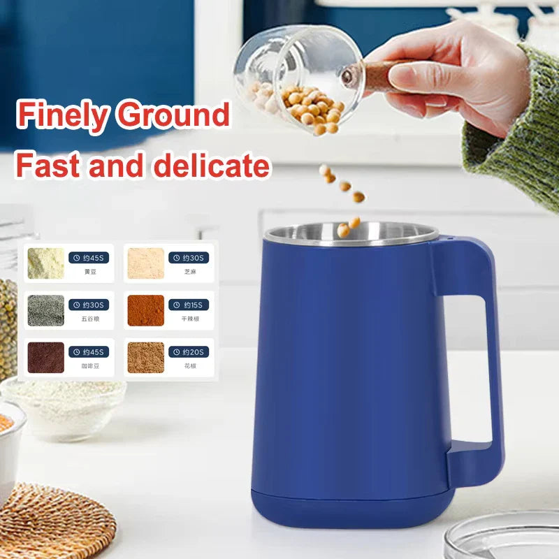 2025 Electric Grinder, 8 blades, 500ml for spices & coffee.