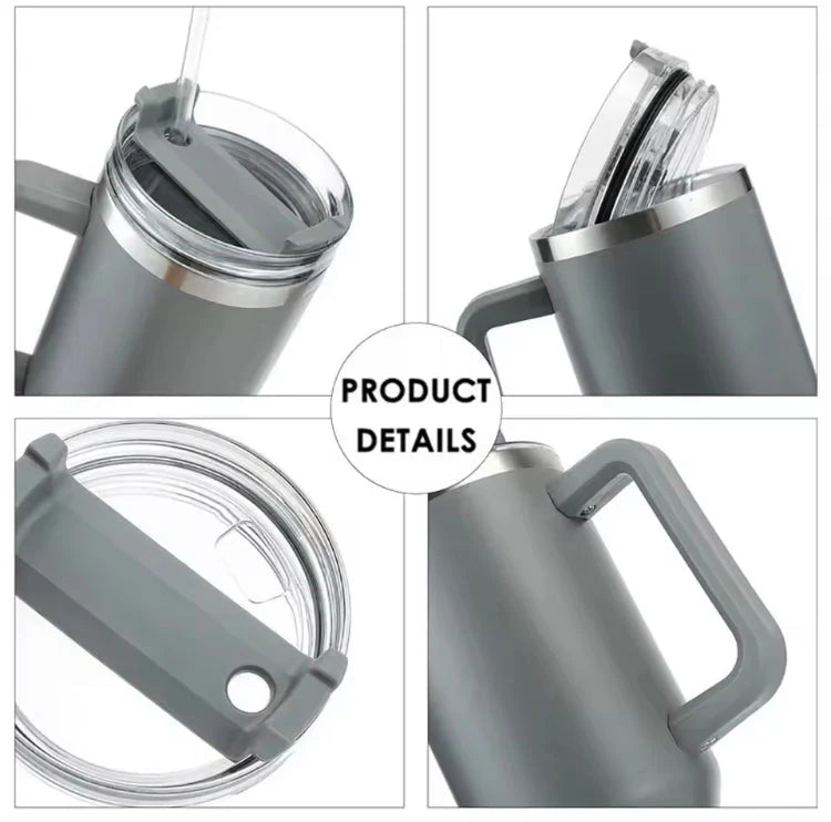 1200ml Steel Tumbler with Straw – Multi Colors, Best Seller