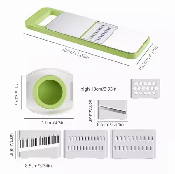 Stainless Steel 5-in-1 Vegetable Cutter - Multi Functional Slicer