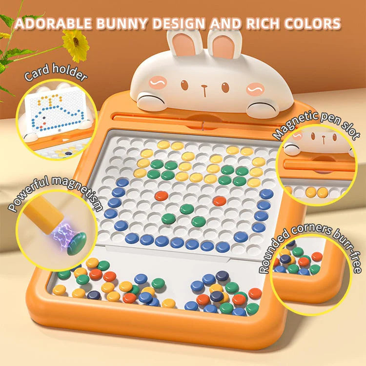 Magnetic Doodle Board, Fun Educational Toy with Dot Beads