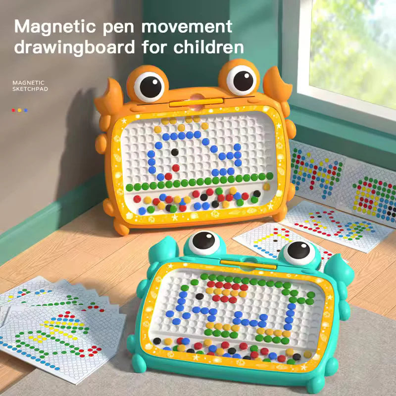 Magnetic Doodle Board, Fun Educational Toy with Dot Beads