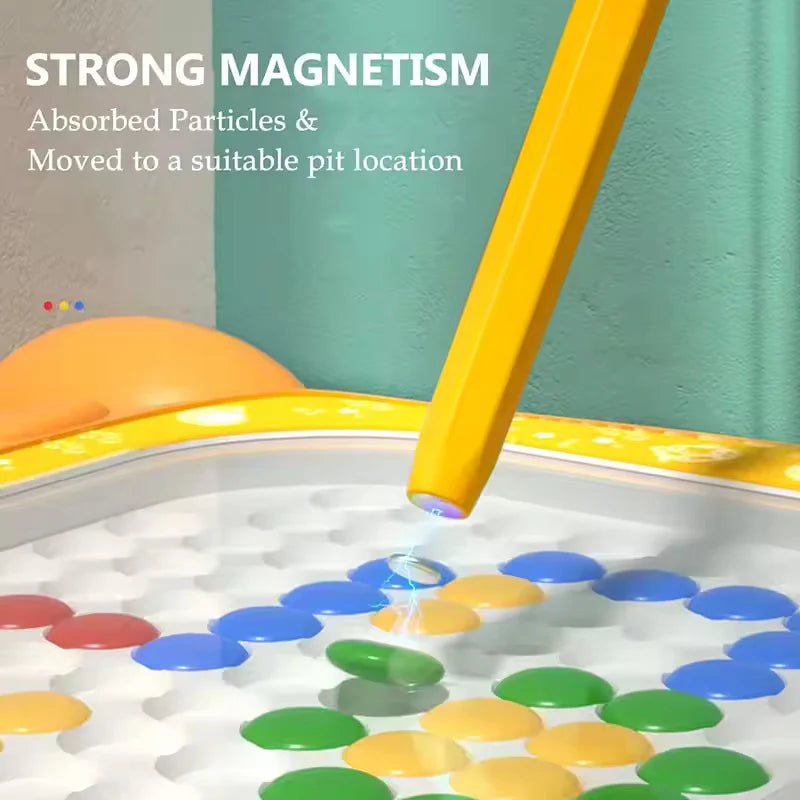 Magnetic Doodle Board, Fun Educational Toy with Dot Beads