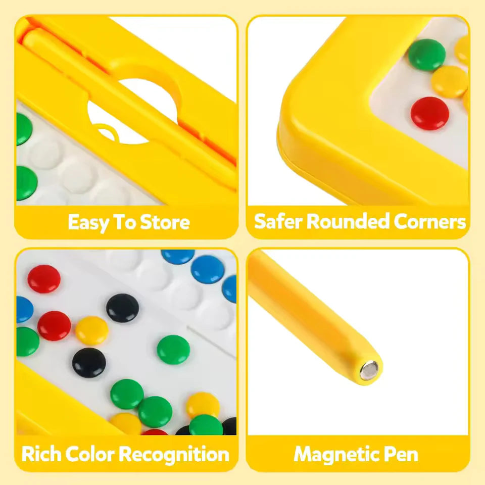 Magnetic Doodle Board, Fun Educational Toy with Dot Beads