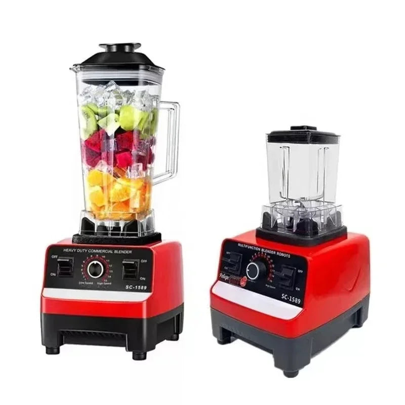 2-in-1 Electric Blender with Durable 2.0L Jug & 2400W Power