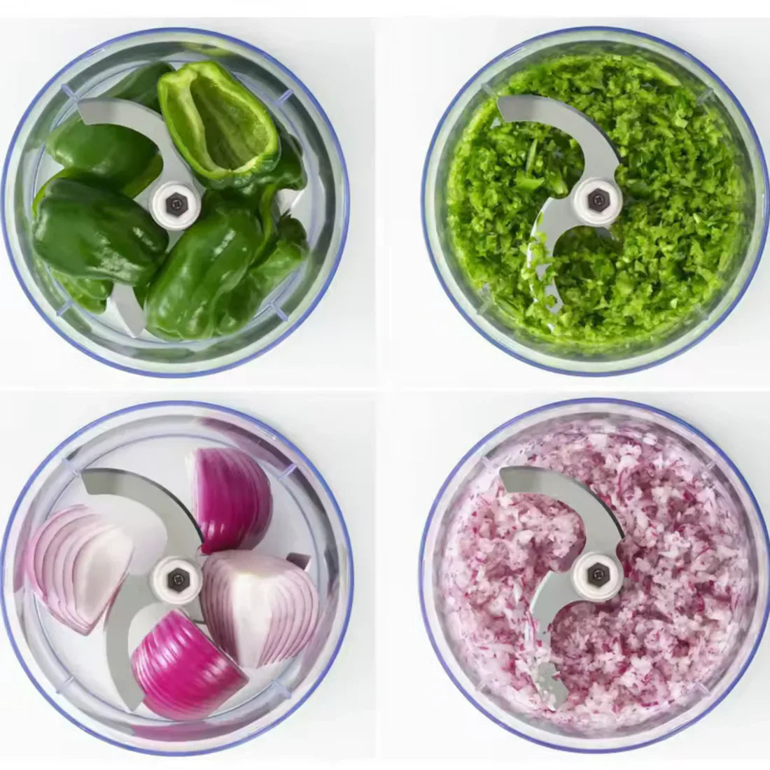 Manual Hand-Powered Chopper, Mixer, Cutter & Grinder
