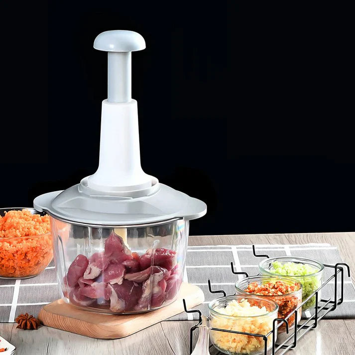 Manual Hand-Powered Chopper, Mixer, Cutter & Grinder