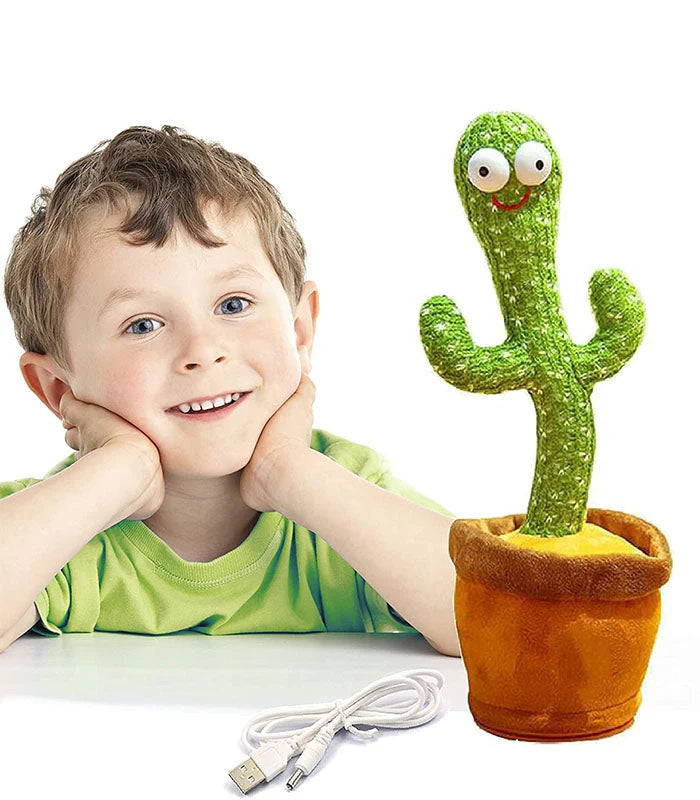 Dancing Talking Cactus Plush Toy - USB Rechargeable Fun Gift