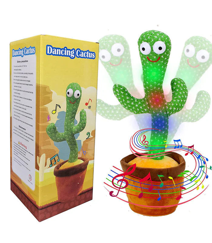 Dancing Talking Cactus Plush Toy - USB Rechargeable Fun Gift